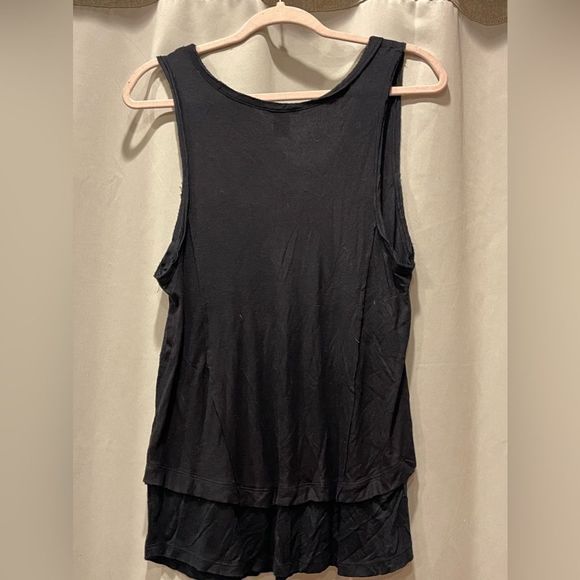 Bar III loose fitting cotton/rayon layered tank top - Picture 2 of 3